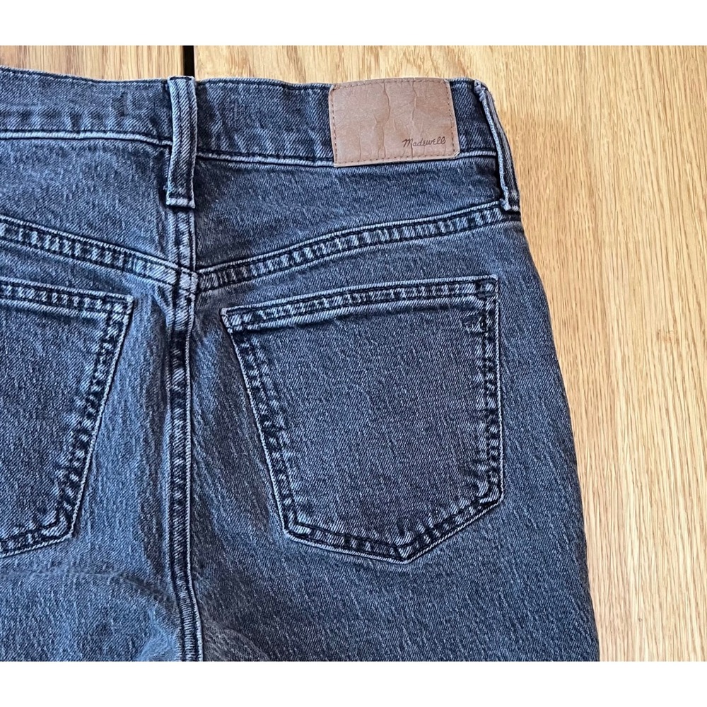 Madewell The Perfect Vintage Jean Women 25 Black High Rise Straight Leg Denim